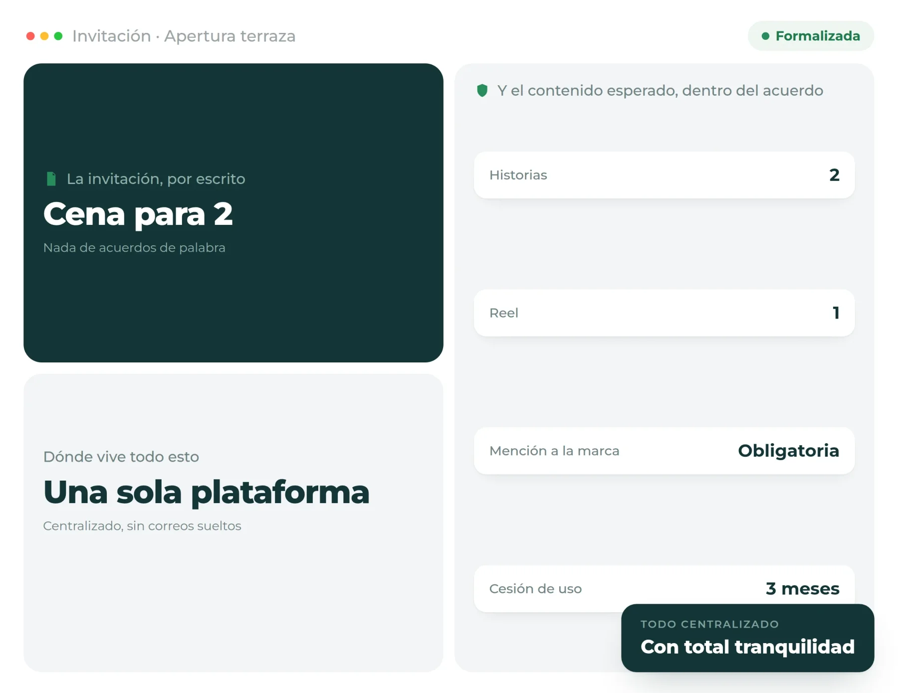 Acuerdos centralizados y seguros